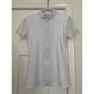 Cavalliera Angel Lace Short Sleeve Show Shirt  - Large